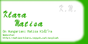 klara matisa business card